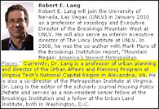 Dr. Robert Lang bio reveals he's not from Nevada. Why is he leading the Nevada Vision Stakeholder Group?