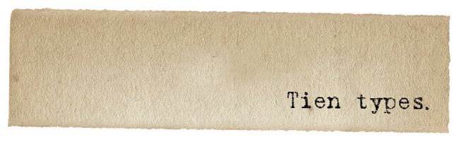 Tien types.