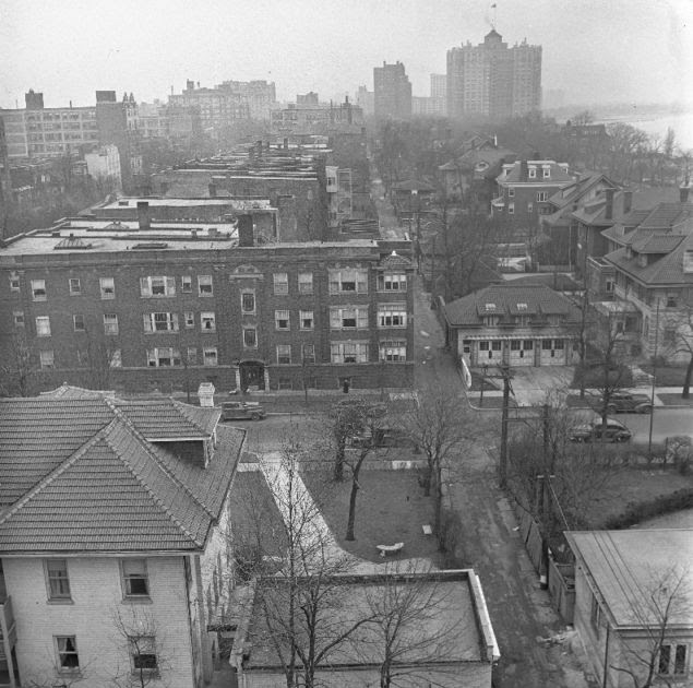 Uptown Chicago History Aerial View of Edgewater, Chicago, 1946