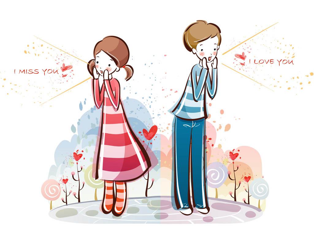 Sweet Cartoon Couples Picture