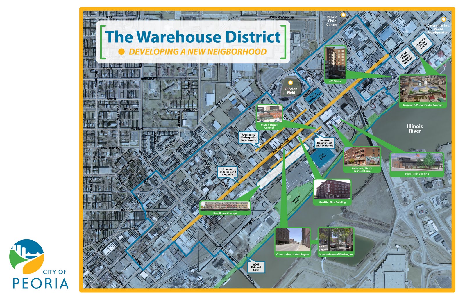 City of Peoria Economic Development Warehouse District Map