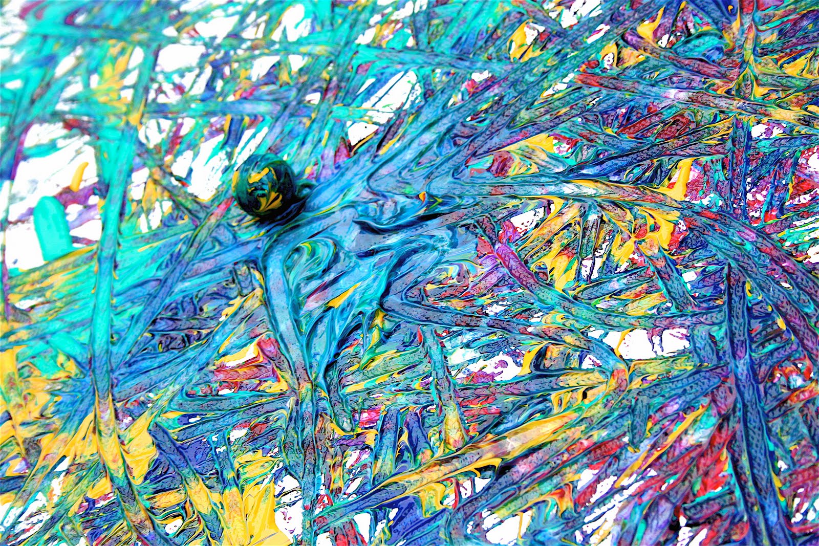 Moment to Moment Painting with marbles