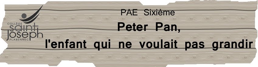Le blog du PAE 6ème 2010 : Peter Pan