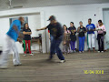 Allan praticando Capoeira com Mestre Gilson