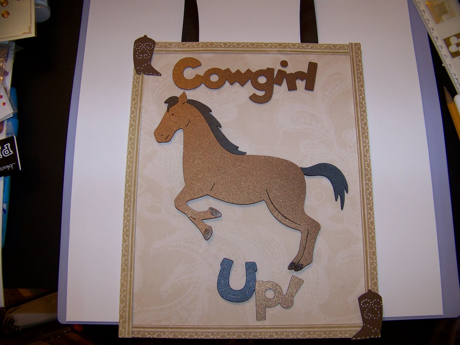 Jen Luvs Cricut Corner Horse/Cowgirl Wall Hanging