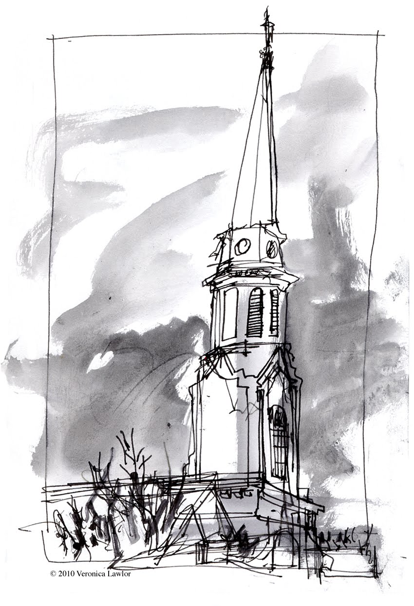 church steeple drawing