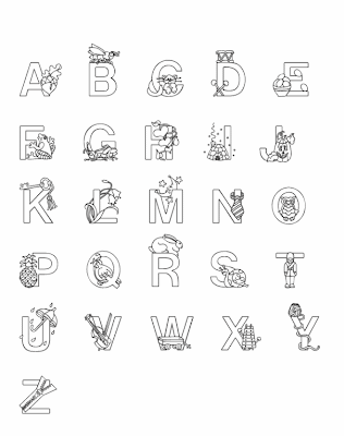 Letras para colorear del abecedario - Imagui