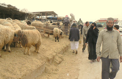 A busy day at the animal market