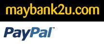 We Accept Payment via bank-in to our Maybank account & thru