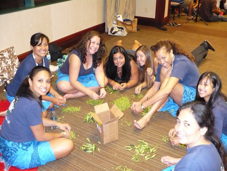 Lei making at its best...