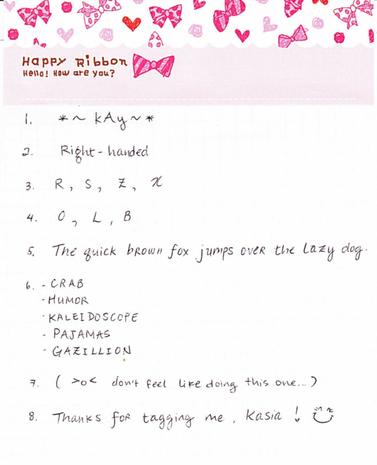 Kawaii Handwriting
