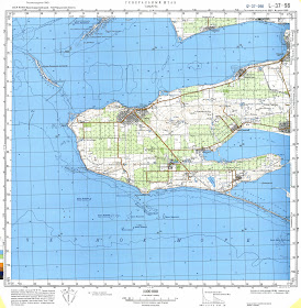 Топографическая карта Таманского полуострова