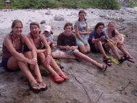 boat kids on beach