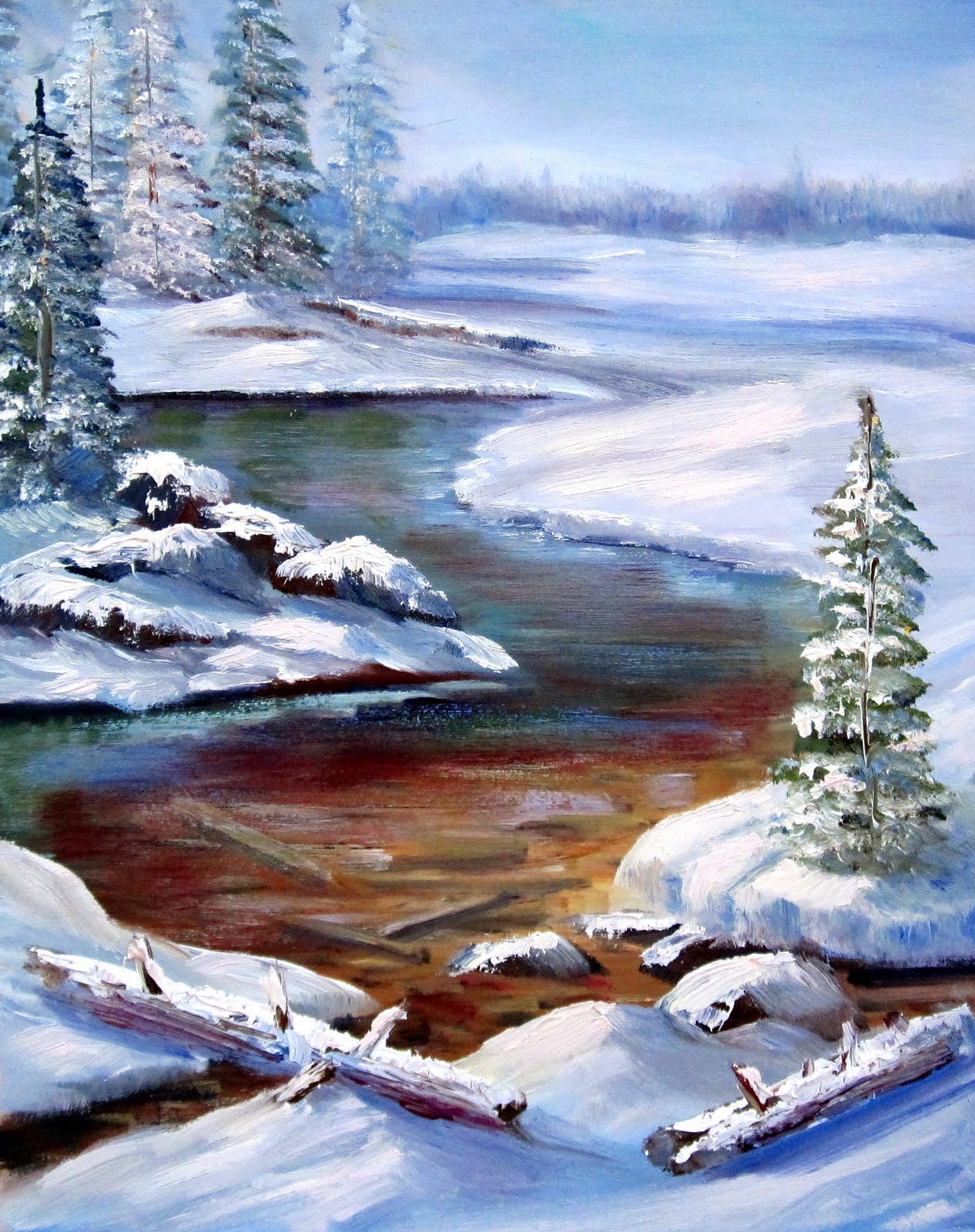 Winter Scene Paintings