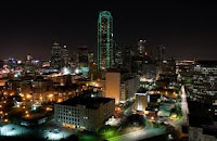 Dallas downtown at night