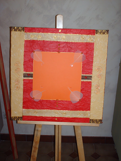 cadre photo jaune orange rouge