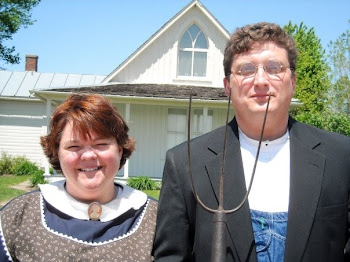 Hubby and I at the American Gothic House