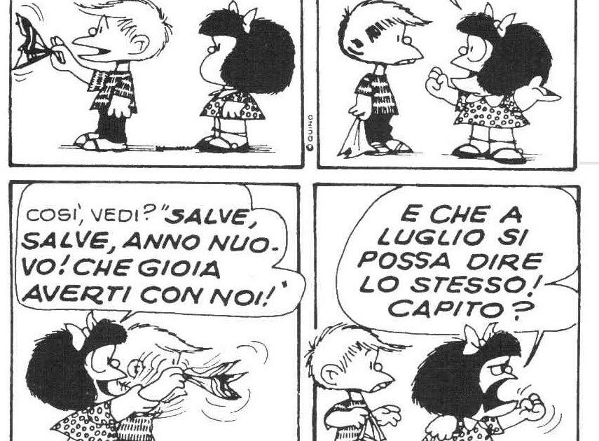 L'ORA DEL MIO CAFFE': L'anno nuovo di Mafalda