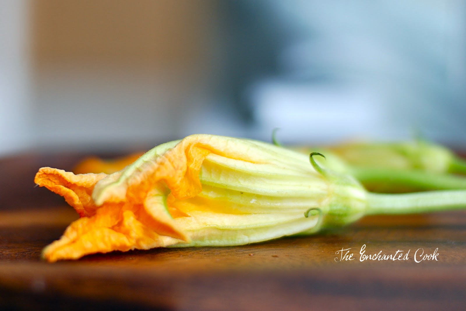 The Enchanted Cook Fried Squash Blossoms Stuffed with Goat Cheese
