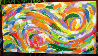 Pintura abstrata acrilico