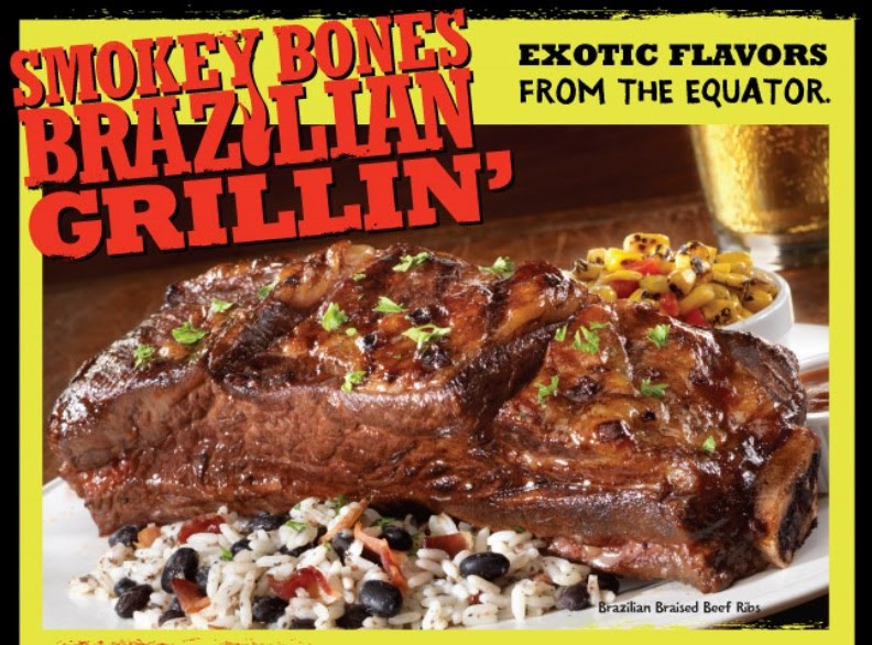 Smokey Bones: 10.00 off of a 20.00 purchase Smokey Bones printable coupon