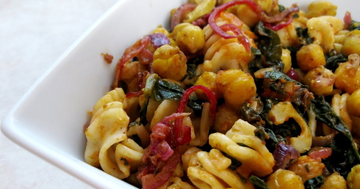 Preety's Kitchen Indian StyleVegetarian Pasta with Garbanzo Beans