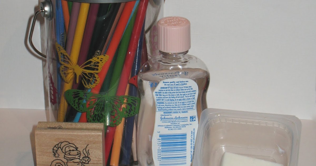 Scrappy Mel Tutorial Blending colored pencils with baby oil