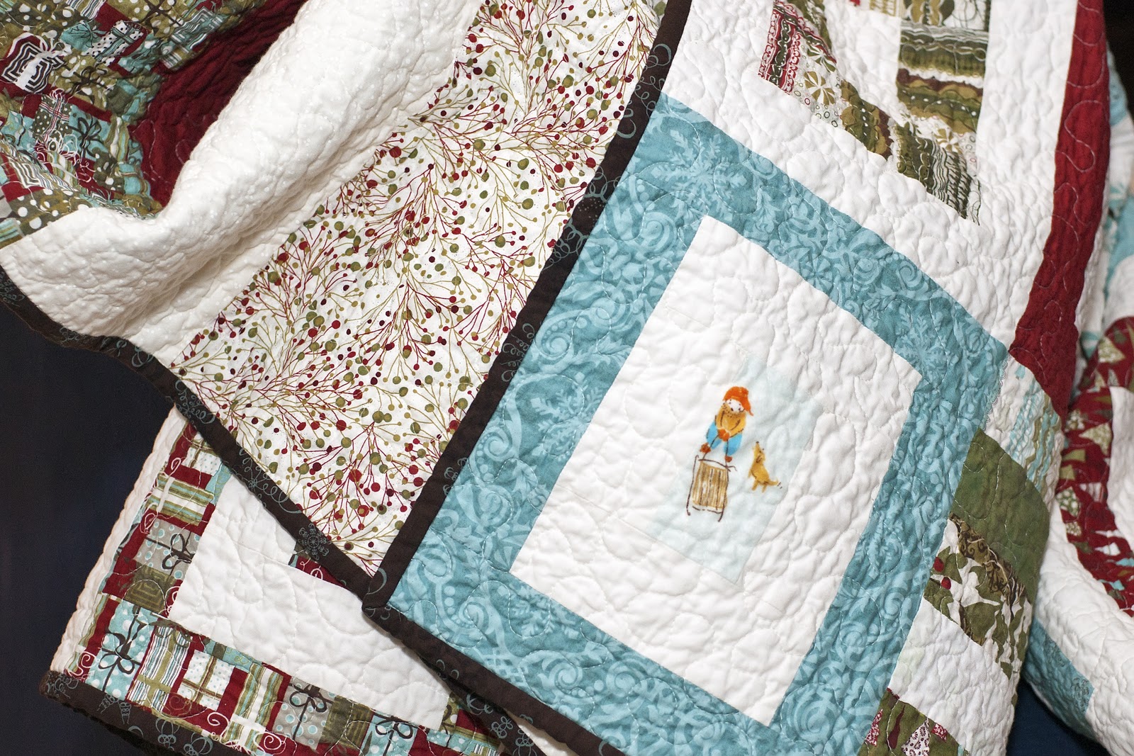 My Three Sons {and a busy girly Girl} {Filled} a finished quilt