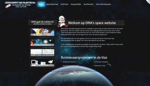 Oma gaat de ruimte in! staat online op www.omagaatderuimtein.be