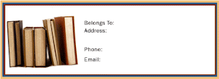 free printable book label