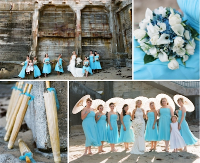 The blue and wood tones color scheme of Erin and George 39s wedding The blue and wood tones color scheme of Erin and George 39s wedding