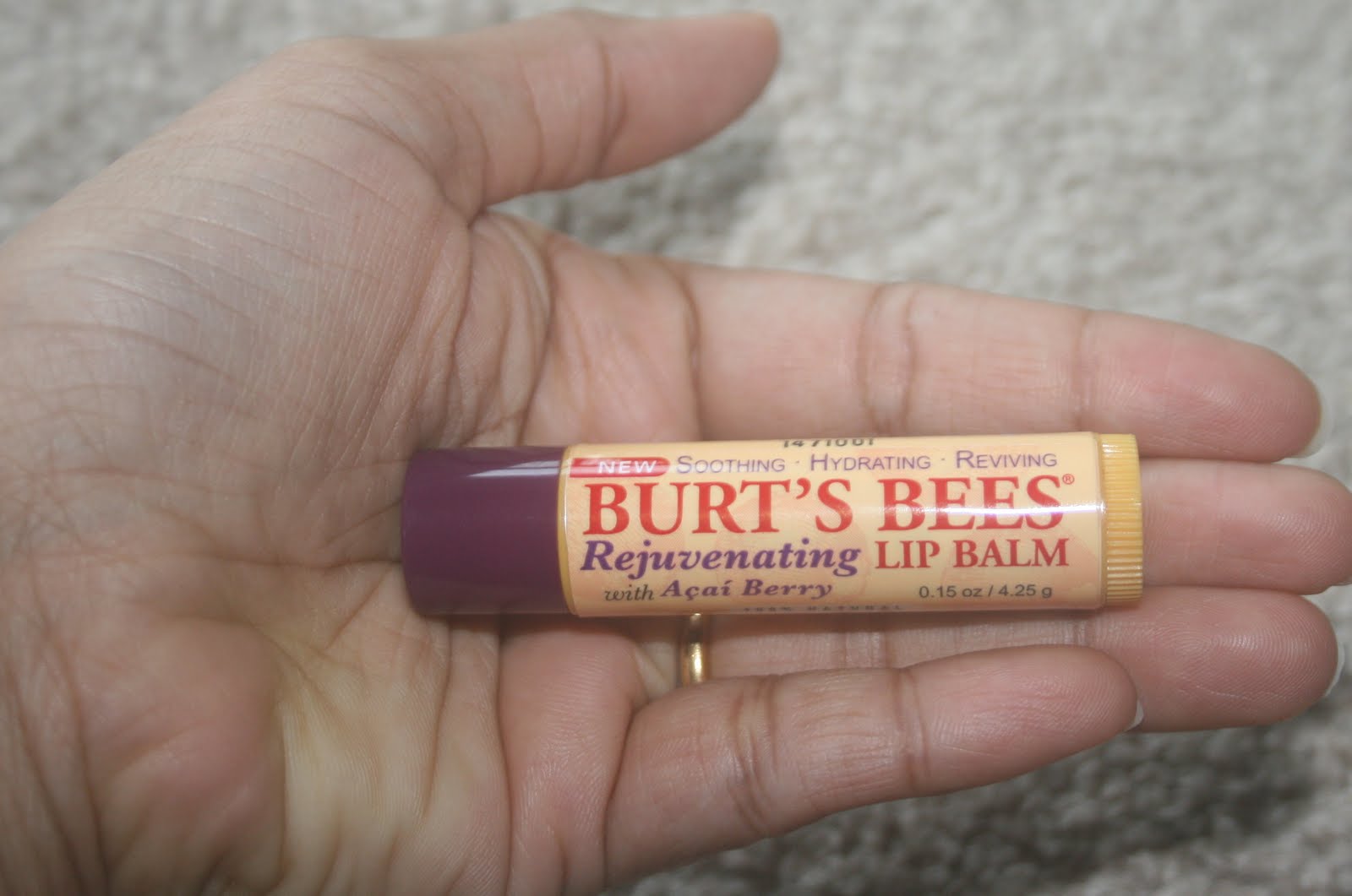 Makeup, Beauty and More Burt's Bees Rejuvenating Lip Balm with Acai Berry