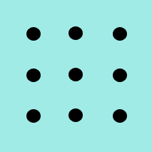 RESUELVE : UNIR LOS PUNTOS , SIN LEVANTAR EL LAPIZ , CON 4 LINEAS RECTAS