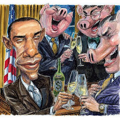 Barack Obama and the greedy Wall Street pigs he represents