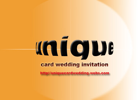 unique card wedding invitation