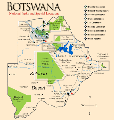 Botswana Okavango Delta Map