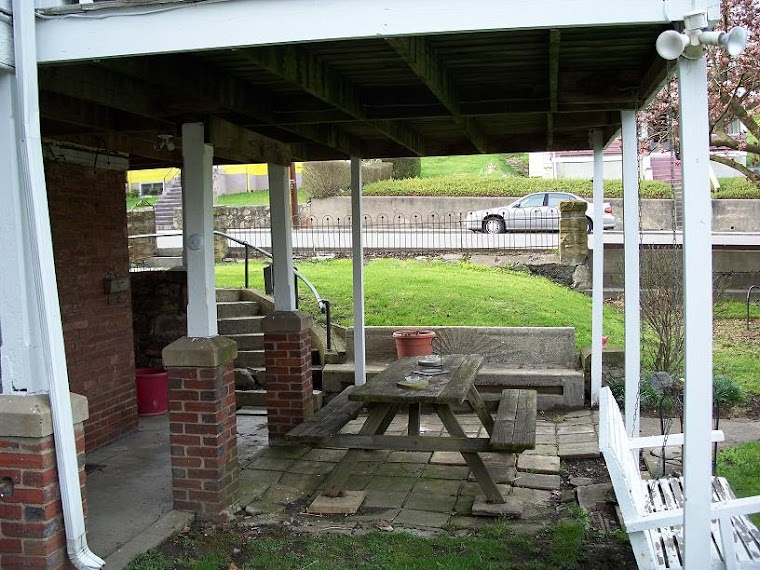 Stone Bench/Curved Stairs