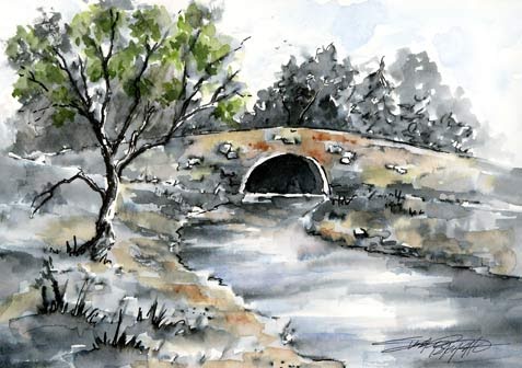 sbwatercolors and sketching: Ink, Wash, and touch of Watercolor