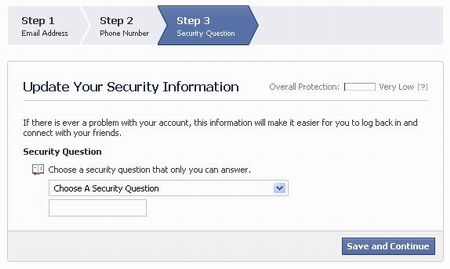 scurity question Facebook