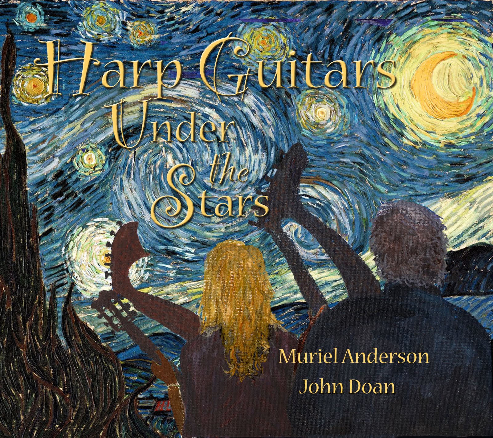 deirdra doan harp guitars under the stars cd cover making making cd covers