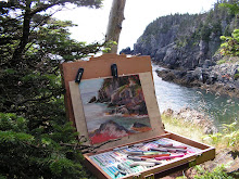 Plein air painting in Quoddy Head