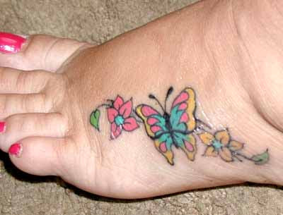 picture of Flower butterfly tattoo