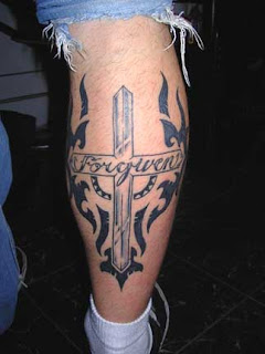 Tribal Cross Tattoos On Back