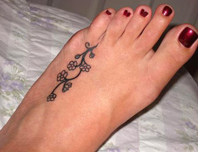 It is very difficult to do with tattoos foot. You may have to spend all my 