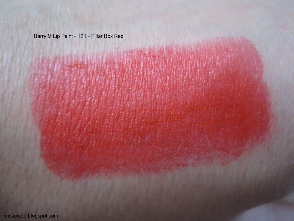 Miss Claret Barry M Lip Paint 121 Pillar Box Red