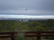 Blimp over Dove Mountain Golf Course in Arizona