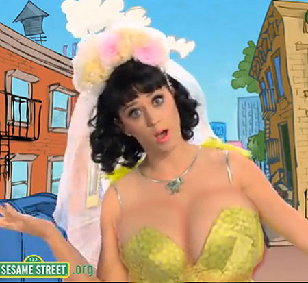 katy perry sesame street cleavage