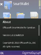 Efficasoft SmartWallet
v1.01.519 Cr@cked-FoXPDA (S60v3) Screenshotlegend0012
