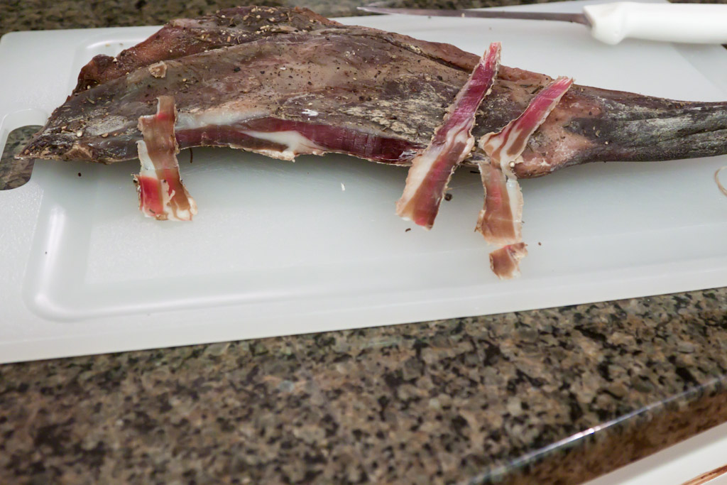 Cured Meats Violino di Capra Goat prosciutto tasting