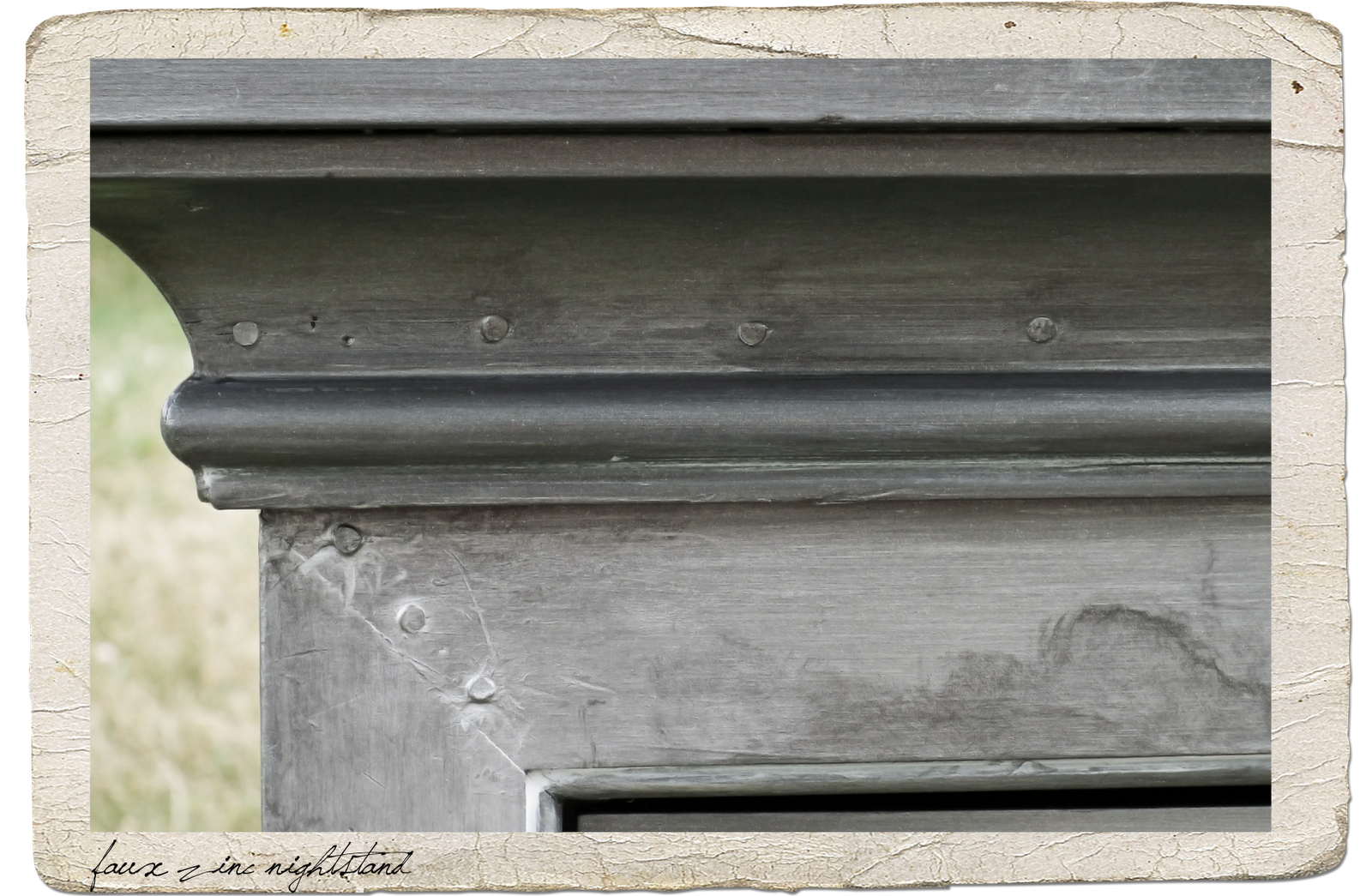 DIY [Restoration Hardware Inspired] Faux Zinc Nightstand